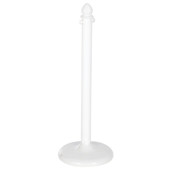 Vestil White Plastic Barricade, Floor Mounting, Plastic, 38.5 Height, 14 Length, 12, White PCB-W-F - main